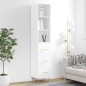 vidaXL Aparador alto madera contrachapada blanco 34,5x34x180 cm vidaXL Aparador alto madera contrachapada blanco 34,5x34x180 cm