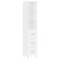 vidaXL Aparador alto madera contrachapada blanco 34,5x34x180 cm vidaXL Aparador alto madera contrachapada blanco 34,5x34x180 cm