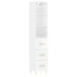 vidaXL Aparador alto madera contrachapada blanco brillo 34,5x34x180 cm vidaXL Aparador alto madera contrachapada blanco brillo 34,5x34x180 cm