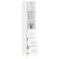 vidaXL Aparador alto madera contrachapada blanco brillo 34,5x34x180 cm vidaXL Aparador alto madera contrachapada blanco brillo 34,5x34x180 cm
