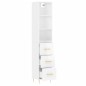 vidaXL Aparador alto madera contrachapada blanco brillo 34,5x34x180 cm vidaXL Aparador alto madera contrachapada blanco brillo 34,5x34x180 cm