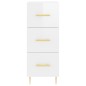 vidaXL Aparador alto madera contrachapada blanco brillo 34,5x34x180 cm vidaXL Aparador alto madera contrachapada blanco brillo 34,5x34x180 cm