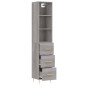 vidaXL Aparador alto madera contrachapada gris Sonoma 34,5x34x180 cm vidaXL Aparador alto madera contrachapada gris Sonoma 34,5x34x180 cm