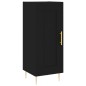 vidaXL Aparador de madera contrachapada negro 34,5x34x180 cm