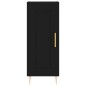 vidaXL Aparador de madera contrachapada negro 34,5x34x180 cm
