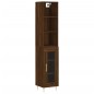 vidaXL Aparador alto madera contrachapada roble marrón 34,5x34x180 cm