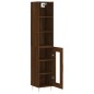 vidaXL Aparador alto madera contrachapada roble marrón 34,5x34x180 cm
