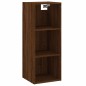 vidaXL Aparador alto madera contrachapada roble marrón 34,5x34x180 cm