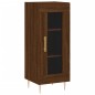 vidaXL Aparador alto madera contrachapada roble marrón 34,5x34x180 cm