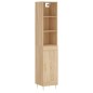 vidaXL Aparador de madera contrachapada roble Sonoma 34,5x34x180 cm vidaXL Aparador de madera contrachapada roble Sonoma 34,5x34x180 cm