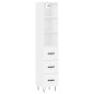 vidaXL Aparador alto madera contrachapada blanco 34,5x34x180 cm vidaXL Aparador alto madera contrachapada blanco 34,5x34x180 cm