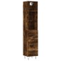 vidaXL Aparador de madera contrachapada roble ahumado 34,5x34x180 cm vidaXL Aparador de madera contrachapada roble ahumado 34,5x34x180 cm