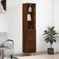 vidaXL Aparador alto madera contrachapada roble marrón 34,5x34x180 cm vidaXL Aparador alto madera contrachapada roble marrón 34,5x34x180 cm