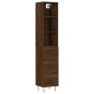 vidaXL Aparador alto madera contrachapada roble marrón 34,5x34x180 cm vidaXL Aparador alto madera contrachapada roble marrón 34,5x34x180 cm