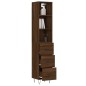 vidaXL Aparador alto madera contrachapada roble marrón 34,5x34x180 cm vidaXL Aparador alto madera contrachapada roble marrón 34,5x34x180 cm