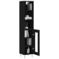 vidaXL Aparador de madera contrachapada negro 34,5x34x180 cm vidaXL Aparador de madera contrachapada negro 34,5x34x180 cm