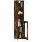 vidaXL Aparador de madera contrachapada roble ahumado 34,5x34x180 cm vidaXL Aparador de madera contrachapada roble ahumado 34,5x34x180 cm
