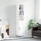 vidaXL Aparador alto madera contrachapada blanco brillo 34,5x34x180 cm vidaXL Aparador alto madera contrachapada blanco brillo 34,5x34x180 cm