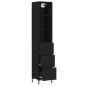 vidaXL Aparador de madera contrachapada negro 34,5x34x180 cm vidaXL Aparador de madera contrachapada negro 34,5x34x180 cm