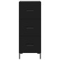 vidaXL Aparador de madera contrachapada negro 34,5x34x180 cm vidaXL Aparador de madera contrachapada negro 34,5x34x180 cm