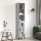 vidaXL Aparador alto madera contrachapada gris Sonoma 34,5x34x180 cm vidaXL Aparador alto madera contrachapada gris Sonoma 34,5x34x180 cm