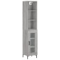 vidaXL Aparador alto madera contrachapada gris Sonoma 34,5x34x180 cm vidaXL Aparador alto madera contrachapada gris Sonoma 34,5x34x180 cm