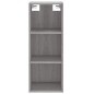 vidaXL Aparador alto madera contrachapada gris Sonoma 34,5x34x180 cm vidaXL Aparador alto madera contrachapada gris Sonoma 34,5x34x180 cm