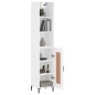 vidaXL Aparador alto madera contrachapada blanco 34,5x34x180 cm vidaXL Aparador alto madera contrachapada blanco 34,5x34x180 cm