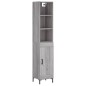 vidaXL Aparador alto madera contrachapada gris Sonoma 34,5x34x180 cm vidaXL Aparador alto madera contrachapada gris Sonoma 34,5x34x180 cm
