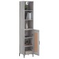 vidaXL Aparador alto madera contrachapada gris Sonoma 34,5x34x180 cm vidaXL Aparador alto madera contrachapada gris Sonoma 34,5x34x180 cm