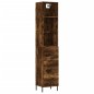 vidaXL Aparador de madera contrachapada roble ahumado 34,5x34x180 cm vidaXL Aparador de madera contrachapada roble ahumado 34,5x34x180 cm