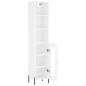 vidaXL Aparador alto madera contrachapada blanco 34,5x34x180 cm vidaXL Aparador alto madera contrachapada blanco 34,5x34x180 cm