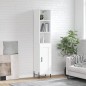 vidaXL Aparador alto madera contrachapada blanco 34,5x34x180 cm