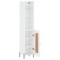 vidaXL Aparador alto madera contrachapada blanco 34,5x34x180 cm