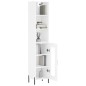 vidaXL Aparador alto madera contrachapada blanco brillo 34,5x34x180 cm vidaXL Aparador alto madera contrachapada blanco brillo 34,5x34x180 cm