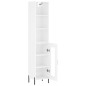 vidaXL Aparador alto madera contrachapada blanco brillo 34,5x34x180 cm vidaXL Aparador alto madera contrachapada blanco brillo 34,5x34x180 cm