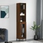 vidaXL Aparador alto madera contrachapada roble marrón 34,5x34x180 cm vidaXL Aparador alto madera contrachapada roble marrón 34,5x34x180 cm