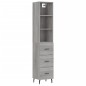 vidaXL Aparador alto madera contrachapada gris Sonoma 34,5x34x180 cm vidaXL Aparador alto madera contrachapada gris Sonoma 34,5x34x180 cm