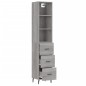 vidaXL Aparador alto madera contrachapada gris Sonoma 34,5x34x180 cm vidaXL Aparador alto madera contrachapada gris Sonoma 34,5x34x180 cm