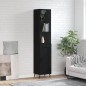 vidaXL Aparador de madera contrachapada negro 34,5x34x180 cm vidaXL Aparador de madera contrachapada negro 34,5x34x180 cm