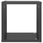 vidaXL Estantes cubo de pared 6 unidades gris brillo 26x15x26 cm vidaXL Estantes cubo de pared 6 unidades gris brillo 26x15x26 cm