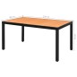 vidaXL Set de comedor de jardín de 7 piezas PVC ratán negro y marrón vidaXL Set de comedor de jardín de 7 piezas PVC ratán negro y marrón