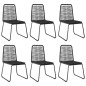 vidaXL Set de comedor de jardín de 7 piezas PVC ratán negro y marrón vidaXL Set de comedor de jardín de 7 piezas PVC ratán negro y marrón