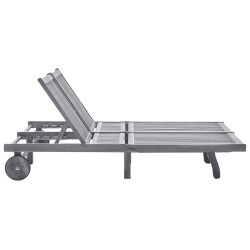 vidaXL Tumbona de jardín 2 personas y cojines madera maciza de acacia 