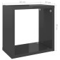 vidaXL Estantes cubo de pared 6 unidades gris brillo 26x15x26 cm vidaXL Estantes cubo de pared 6 unidades gris brillo 26x15x26 cm