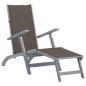 vidaXL Tumbona de jardín con reposapiés y cojín madera maciza acacia vidaXL Tumbona de jardín con reposapiés y cojín madera maciza acacia