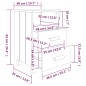 vidaXL Mesitas noche 2 uds HAMAR pino macizo gris claro 40x35x62 cm vidaXL Mesitas noche 2 uds HAMAR pino macizo gris claro 40x35x62 cm