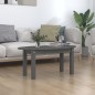 vidaXL Mesa de centro de madera maciza de pino gris 80x40x35 cm