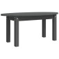 vidaXL Mesa de centro de madera maciza de pino gris 80x40x35 cm