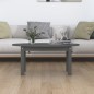 vidaXL Mesa de centro de madera maciza de pino gris 80x40x35 cm
